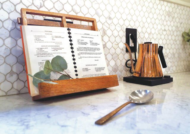 <p>A recipe stand on the counter top of the newly remodeled kitchen.</p>
                                 <p>Fred Adams | For Abington Journal</p>