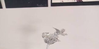 
			
				                                A hummingbird hovering over a rose made of tinfoil by student Logan Treat gets a blue ribbon.
                                 Ben Freda | For Abington Journal

			
		