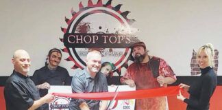 
			
				                                Pictured, from left are Michael Trego, Eric Vosburg, Chop Top’s owner Lynn Griffin Jr., Lindsey Zrudly, Cody Wagner, and Kayleigh Cornell of the Archbald Borough CDEC.
 
			
		
